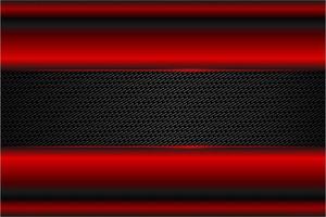 Modern red and carbon metallic background vector