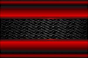 Modern red and carbon metallic background vector