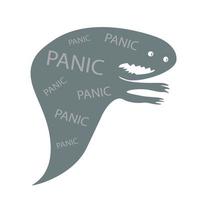 Panic attack monster vector