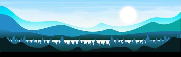 Morning in woodland vector