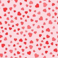 Seamless pattern with hearts on rose background vector