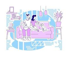 Chill at home vector