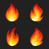 Set of 4 fires vector