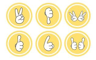 Gesture icon set vector