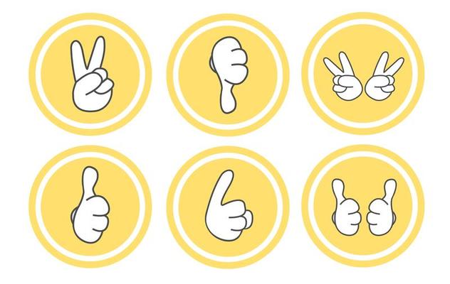 Gesture icon set