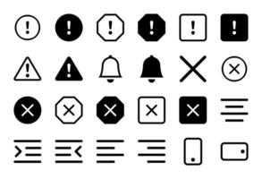 Set of 24 icons in linear style vector