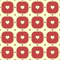 Red hearts pattern vector