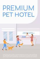 Premium pet hotel poster vector