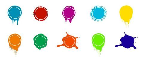 Paint splashes. Color vector