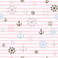 Seamless pattern on a marine theme. vector