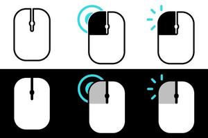 Set of mouse click icon vector