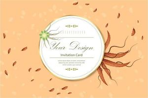 Autumn circle frame banner vector