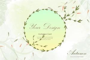 Autumn wreath background vector