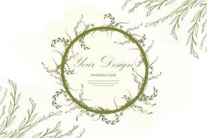 Leaves wreath decoration vector