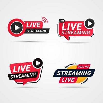 Live Streaming button, badge set