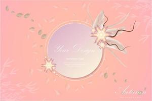 Autumn circle frame banner vector