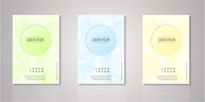 Set of circle frame watercolor covers vector