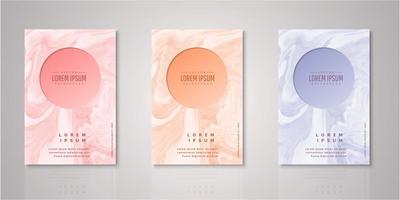 Set of circle frame watercolor covers vector