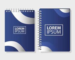 Notebook branding mock-up isolated icon vector