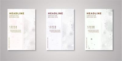 Set of watercolor covers vector