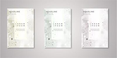Set of watercolor covers vector