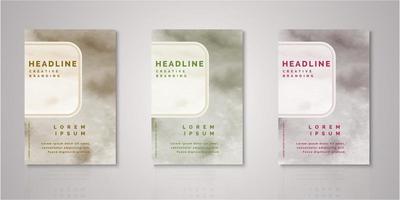 Set of watercolor covers vector