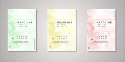 Set of watercolor covers