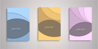 Set of paper cut shape covers vector