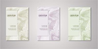 Set of ripped rectangle watercolor covers vector