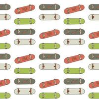 Skatebord seamless pattern vector