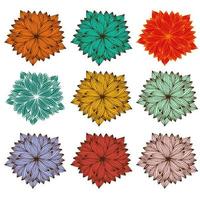 Zentangle mandala set for coloring book vector