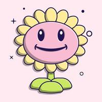 Cute sunflower cartoon