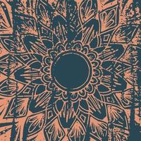 Grunge style flower mandala background