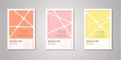 Set of geometric stripe covers vector