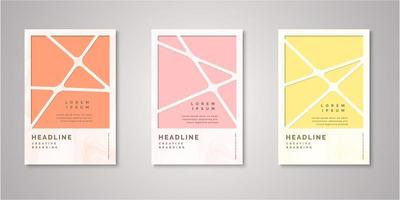 Set of geometric stripe covers vector