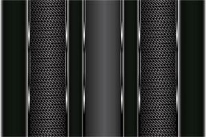 Metallic black and silver and carbon fiber texture panels vector