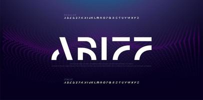 Electronic future creative font vector