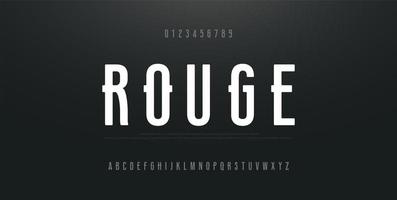 Urban Modern Font with Numbers vector