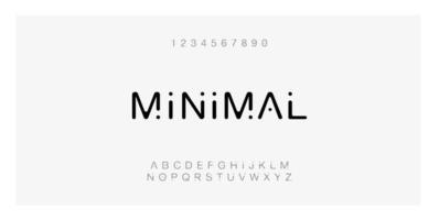 Minimal dot font with letters and numbers vector