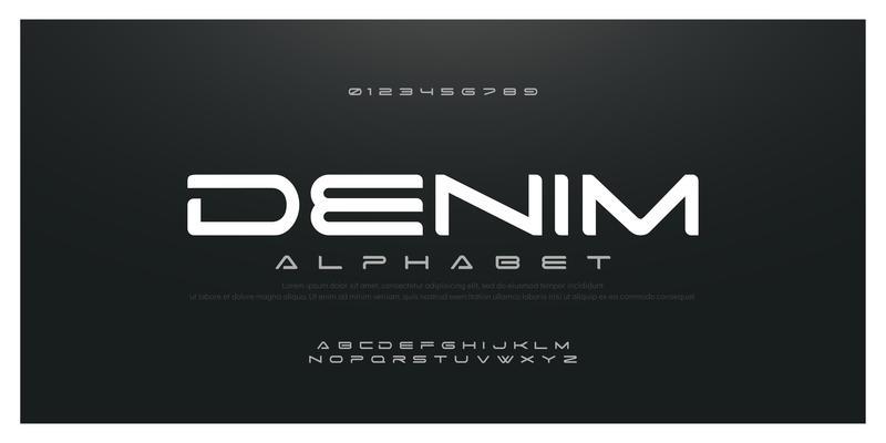 Abstract technology space font