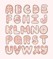 Cute Christmas alphabet vector