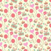 Happy Birthday seamless pattern vector