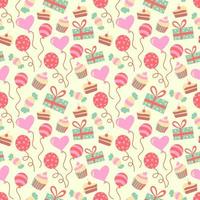 Happy Birthday seamless pattern vector