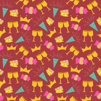 Birthday celebration seamless background pattern vector