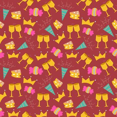 Birthday celebration seamless background pattern