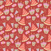 Happy Birthday seamless pattern vector