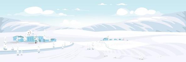 Winter scenery outlook vector