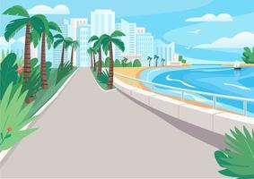 Luxury seaside resort street vector