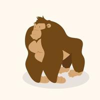 Cute gorilla character vector