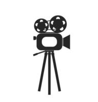 retro cinema film camera  vector icon